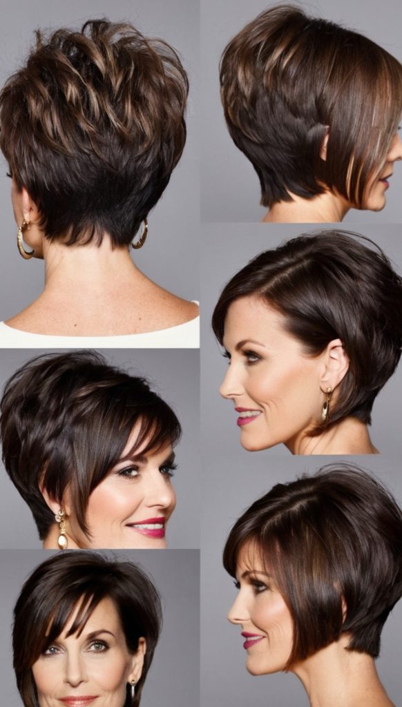 Ear-Length Stacked Haircut with Long Bangs
