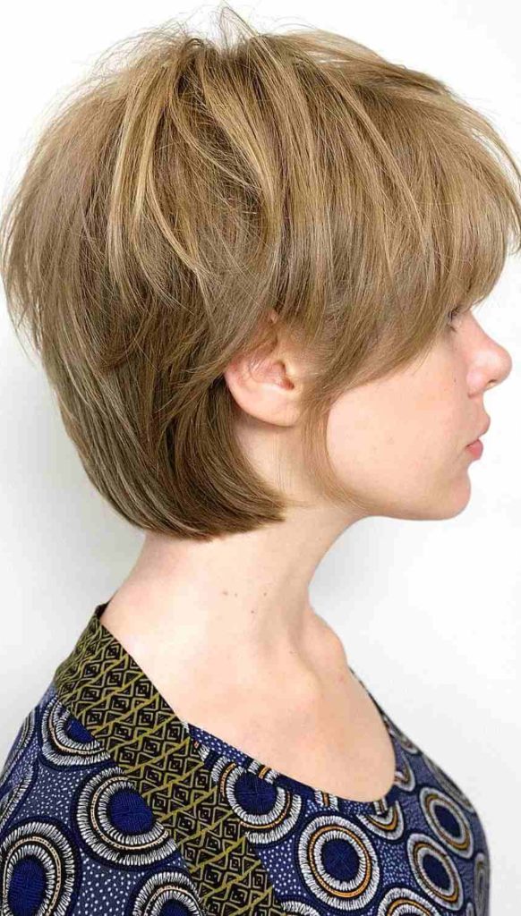 Pixie Bob Cut with Side Bangs
