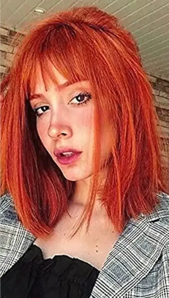 Red and Orange Straight Bob