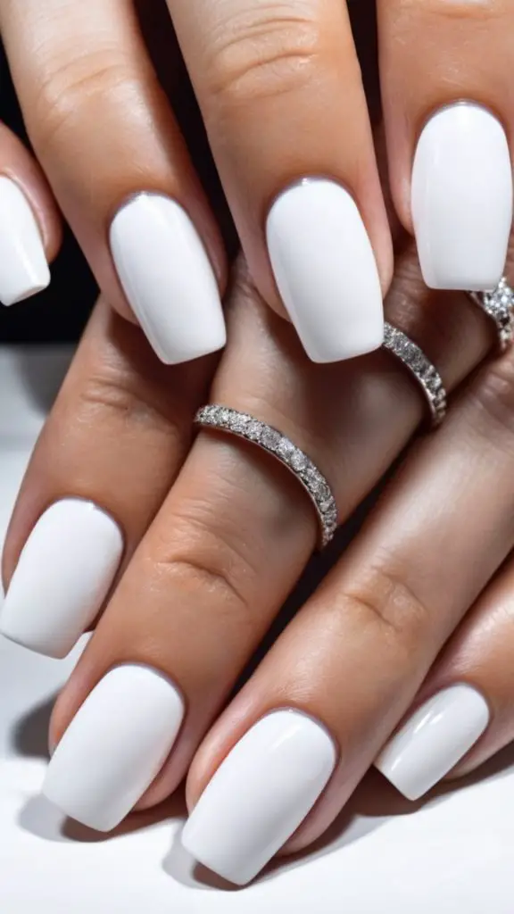 All-White Nails