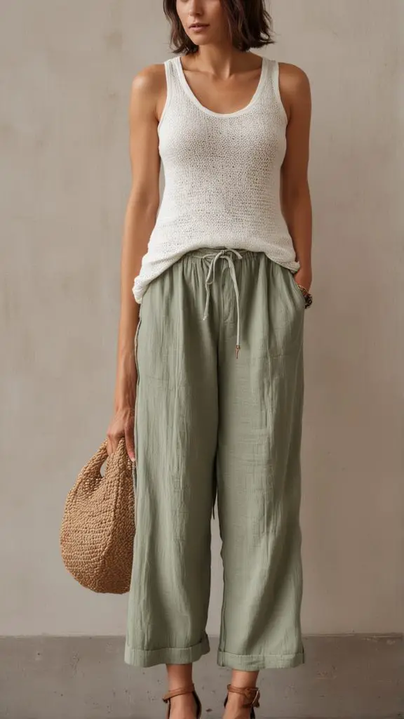 Knit Tank and Linen Pants