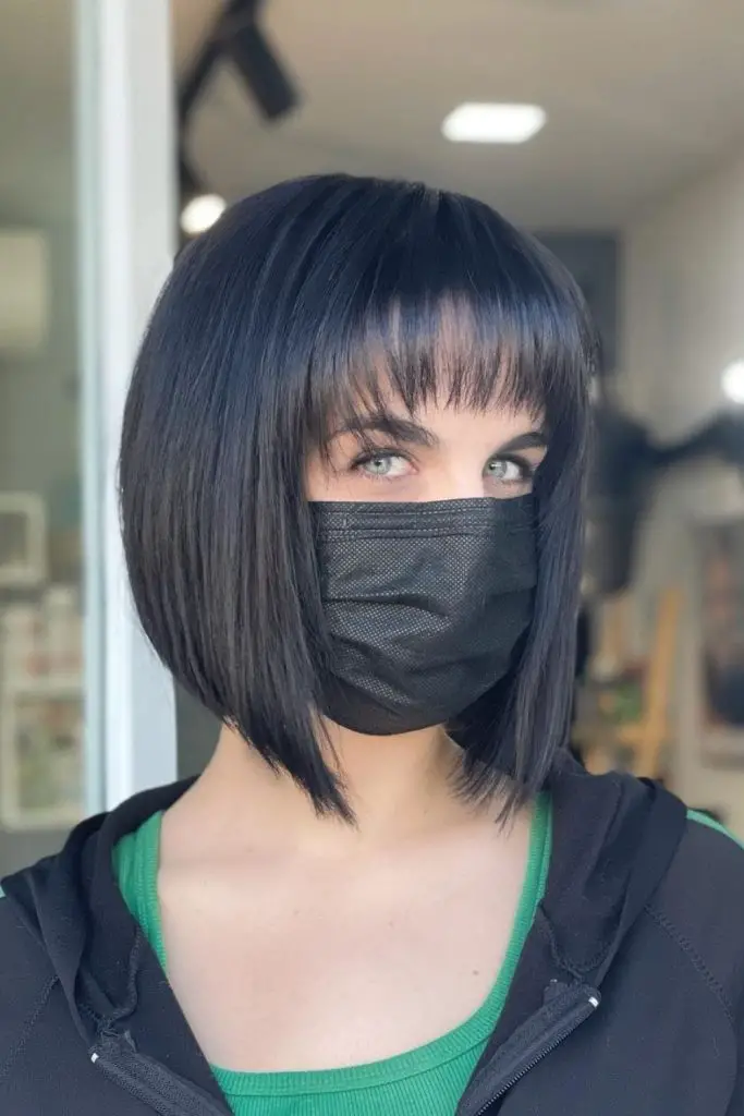 Asymmetrical Bob with Short Bangs
