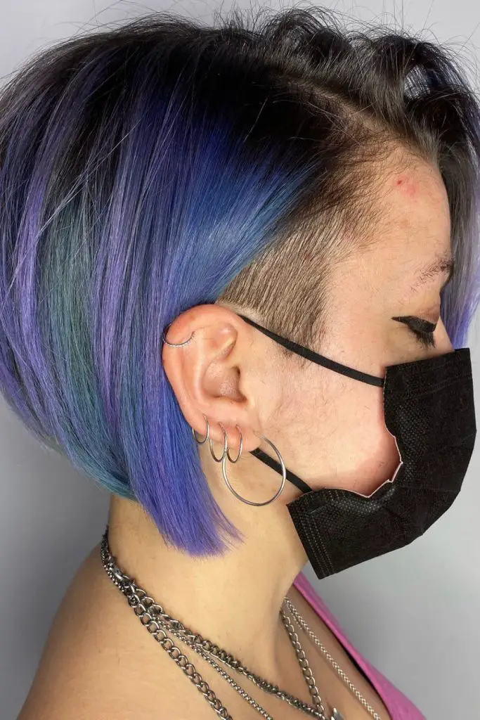 Asymmetrical Bob with Side Undercut