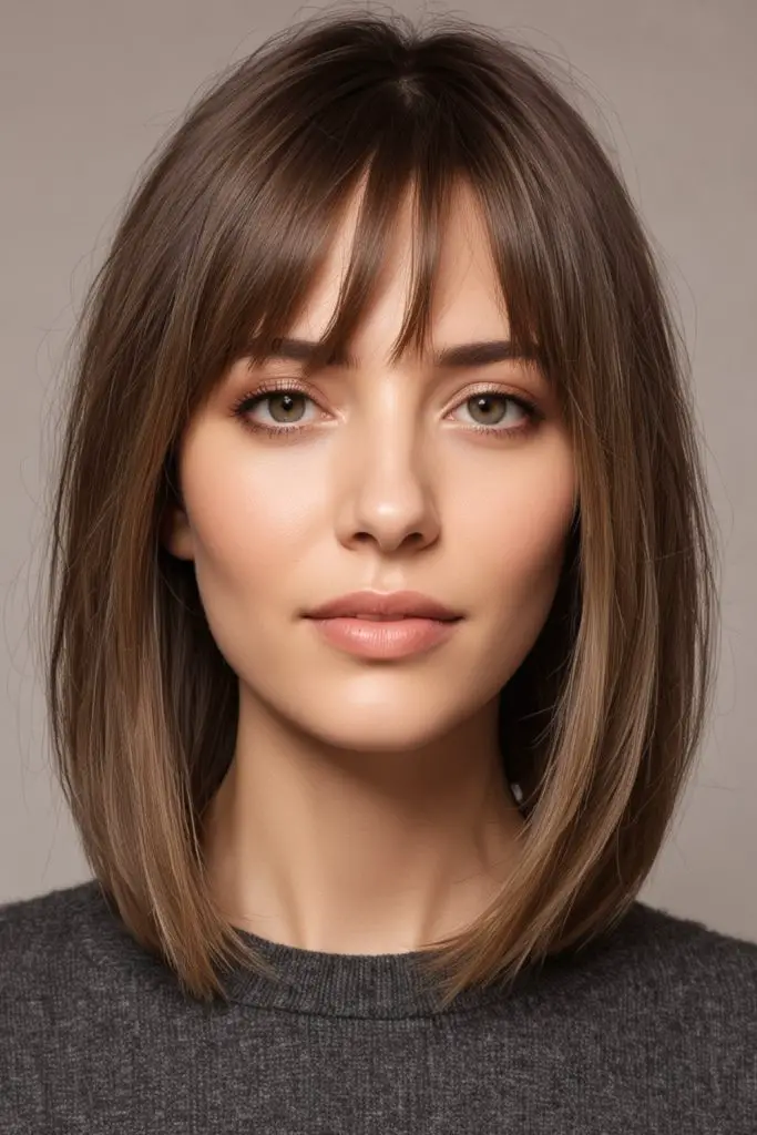 Long Bob for Round Faces