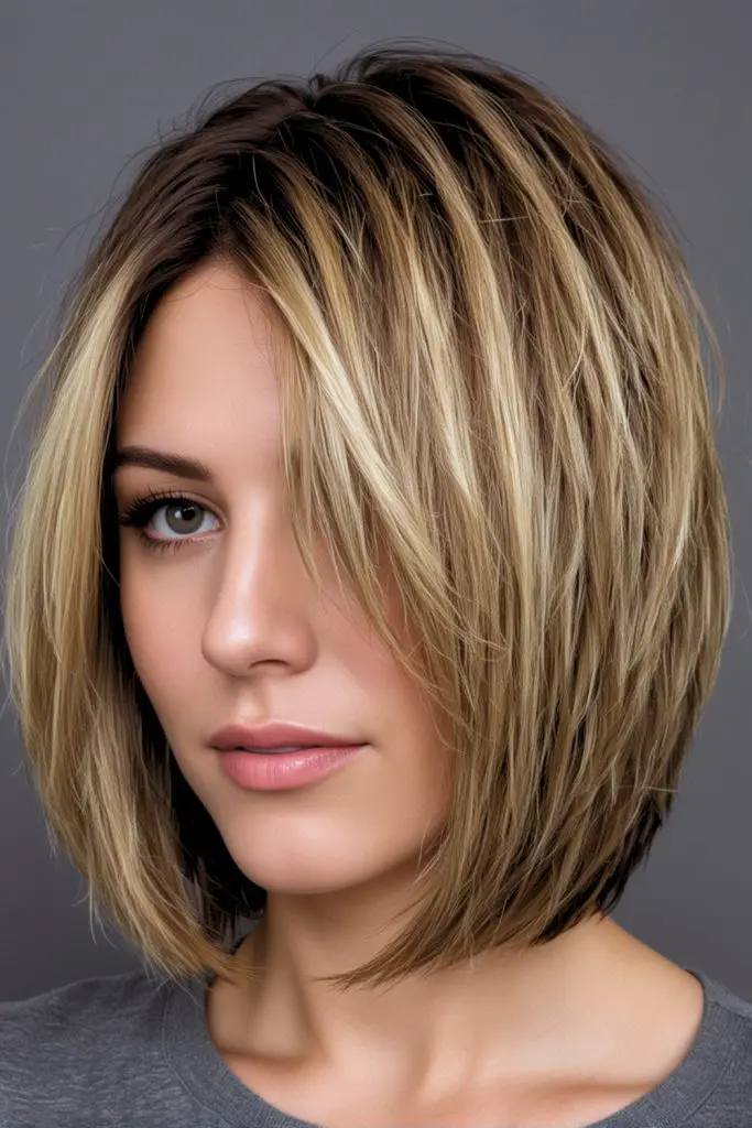 Thick Hair Layered Bob