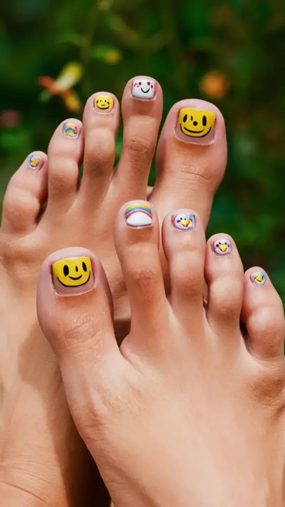 Happy Toe Nails