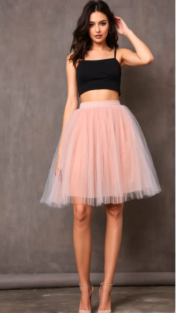 Tulle Skirt and Fitted Top