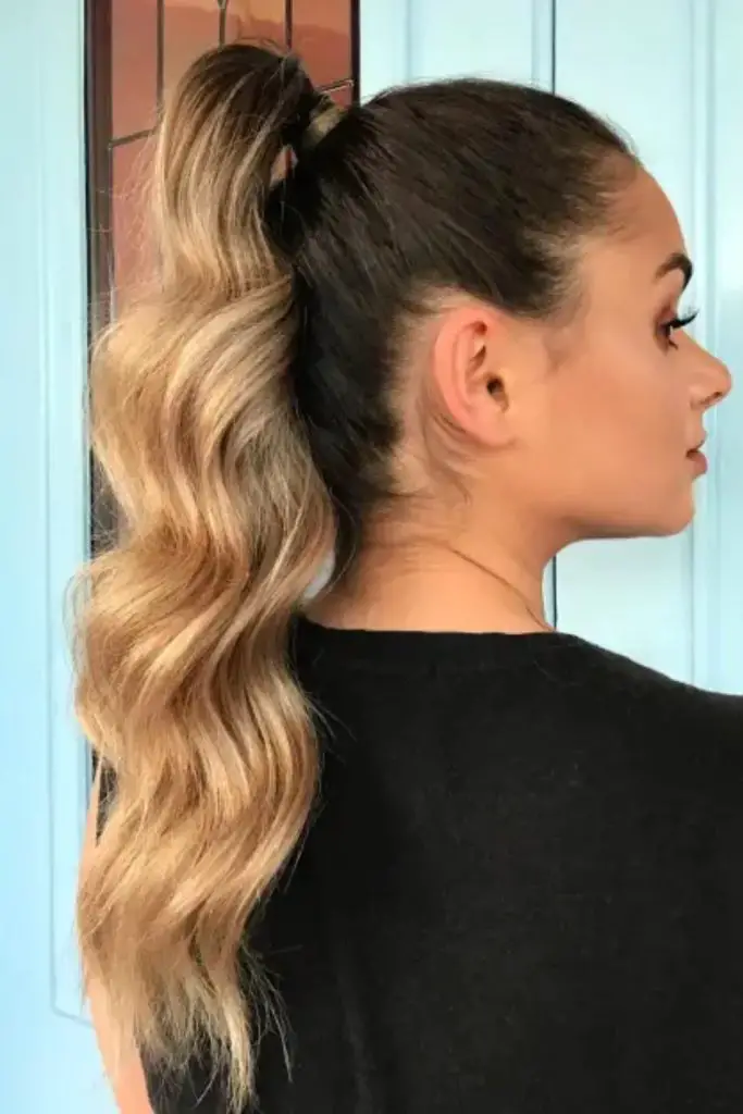 Long Ponytail with Highlights
