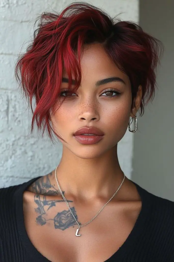 Rich auburn color adds warmth.