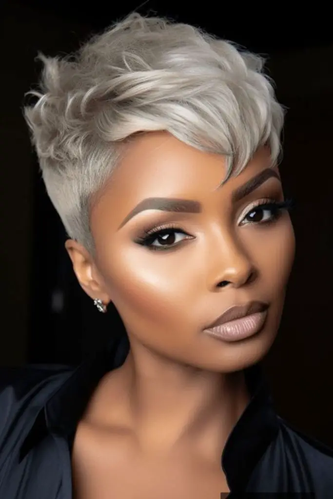 Platinum pixie for a striking look.