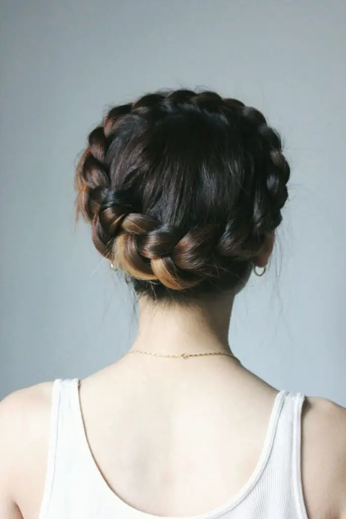Regal braid crown for sophisticated looks.