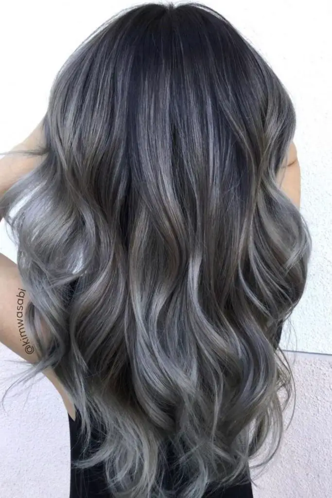Charcoal lowlights add texture to gray.
