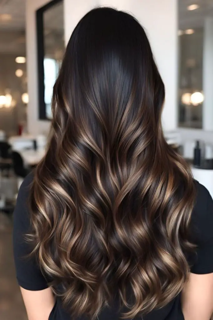Charcoal roots transitioning into copper.