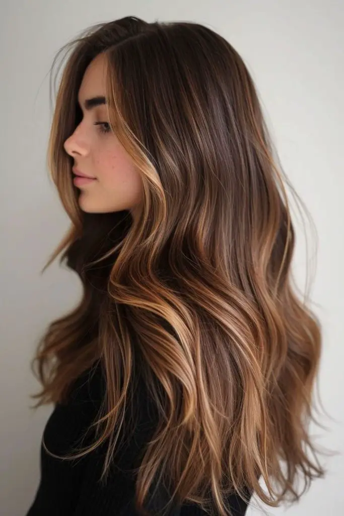 Deep chocolate and warm caramel highlights.