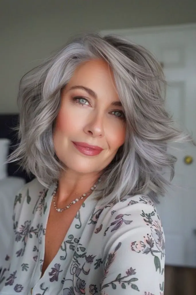 Dark lowlights add depth to gray.