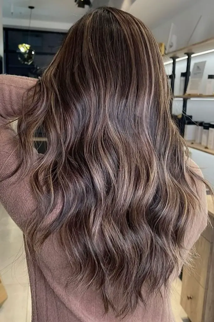 Light caramel with cool, frosty undertones.