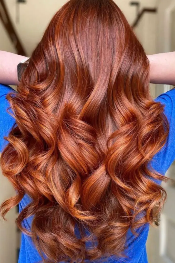 Playful warm auburn and vibrant copper.