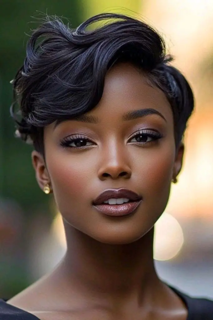Side part with layered softness.