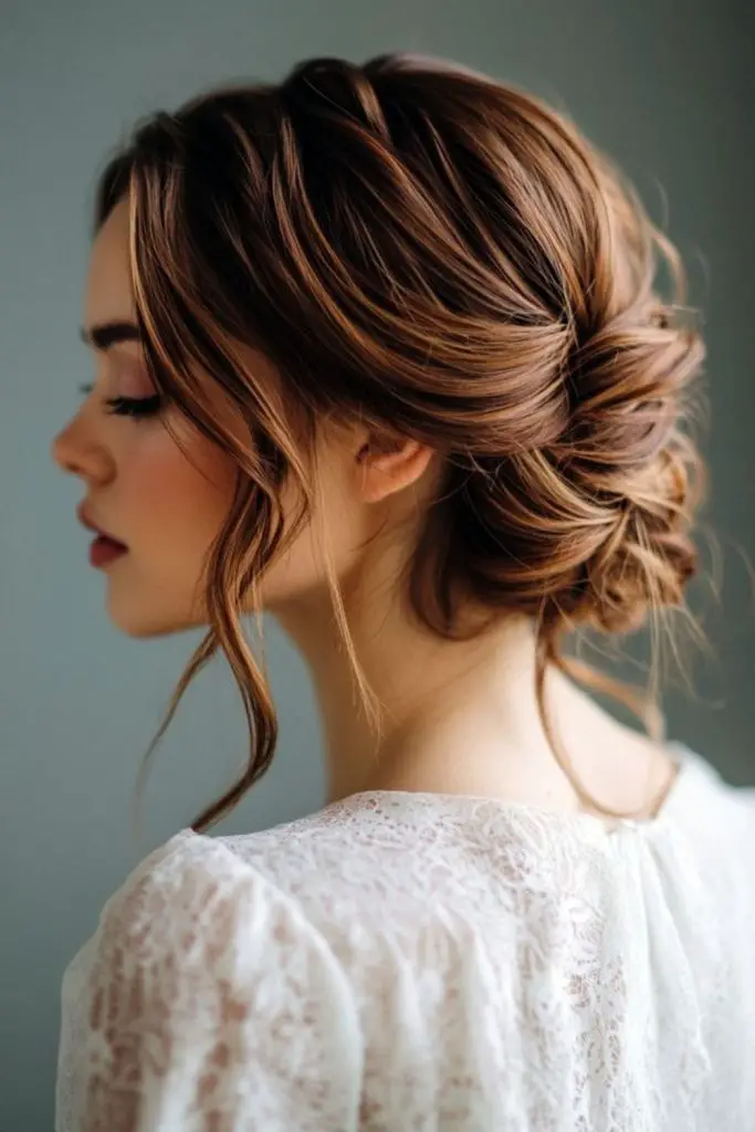 Elegant low bun for formal events.