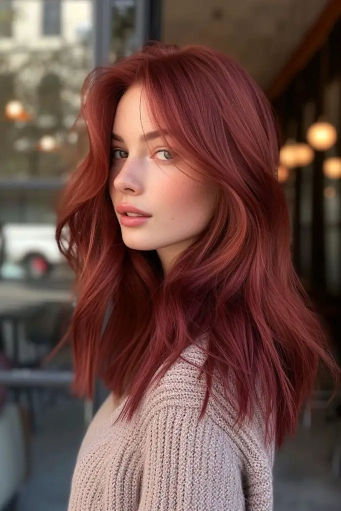 Obsidian black with bold ginger streaks.