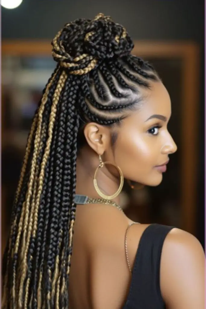 Intricate sewn braid creating stunning visual depth.