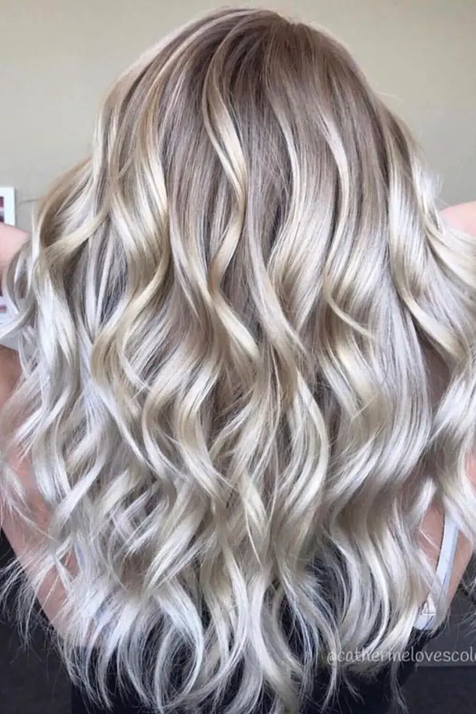 Silver tones with smoky lowlights blend.