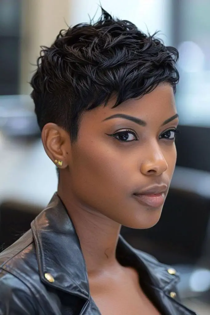 Gentle layers for a feminine pixie.
