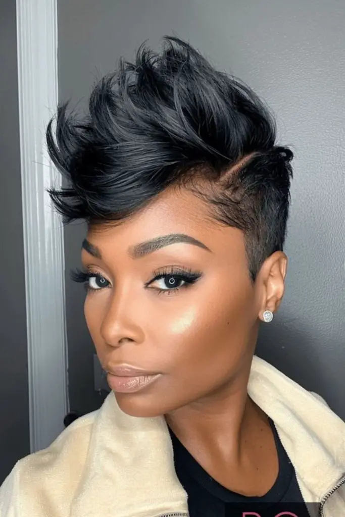 Playful, spiked pixie with attitude.