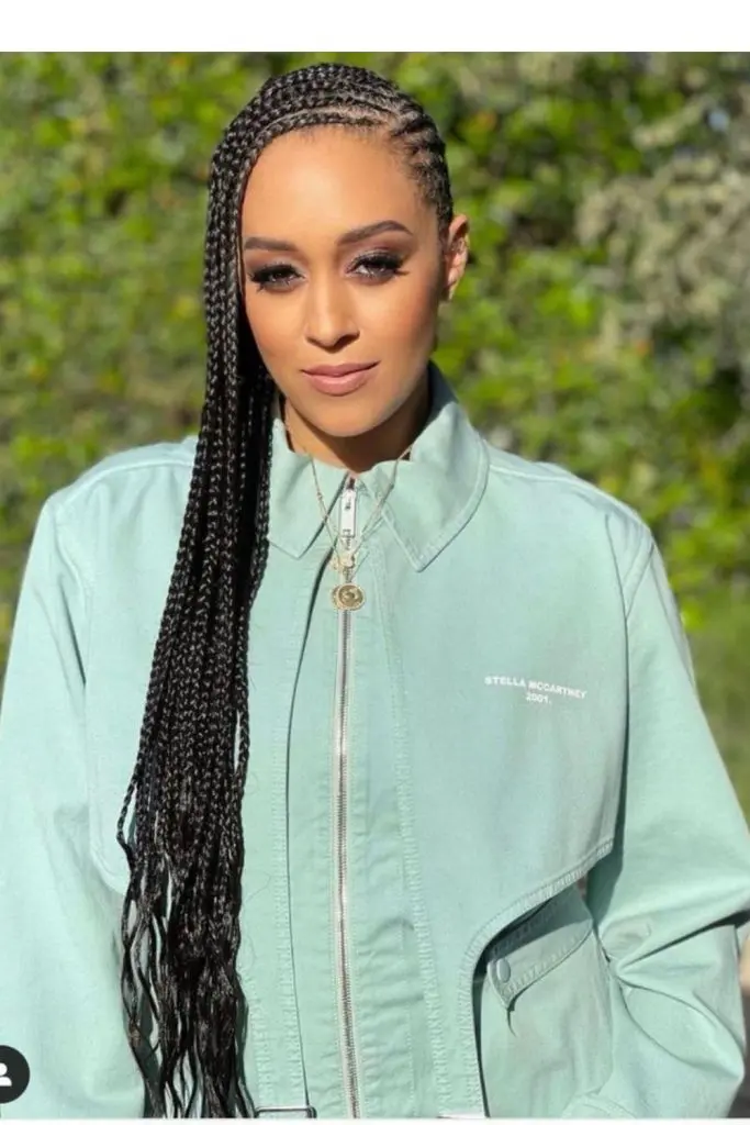 Elegant side braid showcasing loc texture.