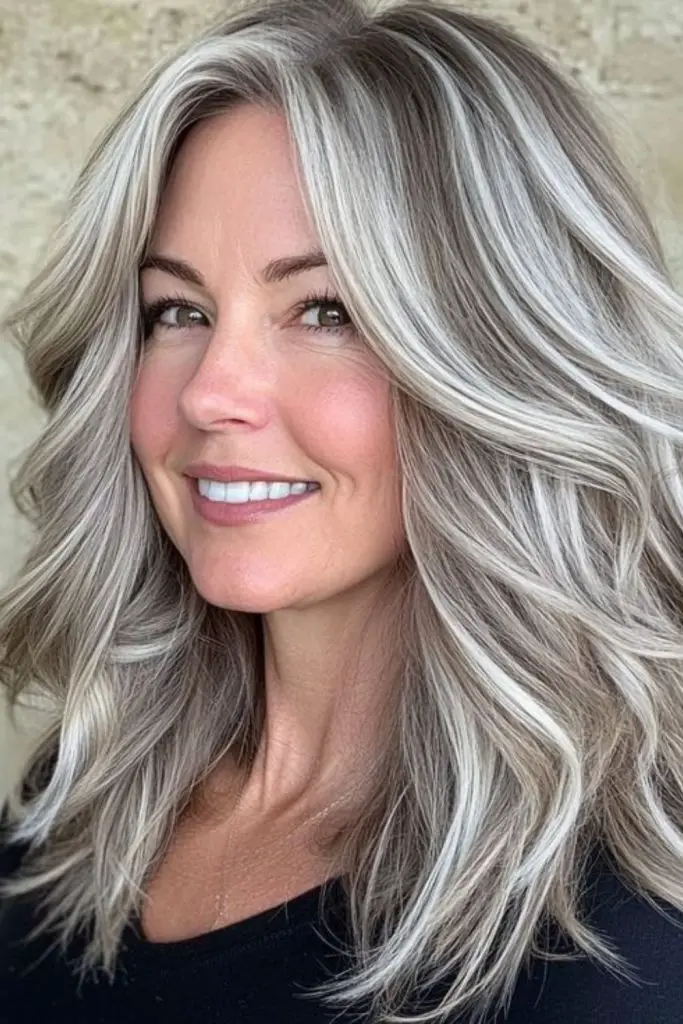 "Soft champagne with shimmering silver accents."