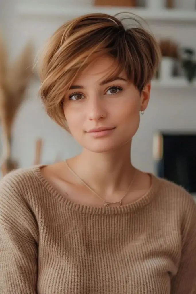 Soft, flowing layers in French style.