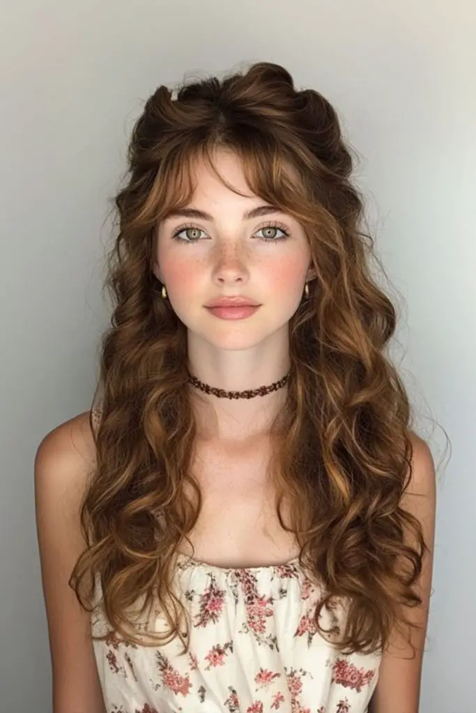 Twists and curls create playful, romantic style.