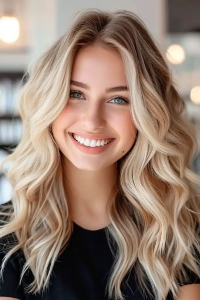 Springy curls with a silvery winter glow.