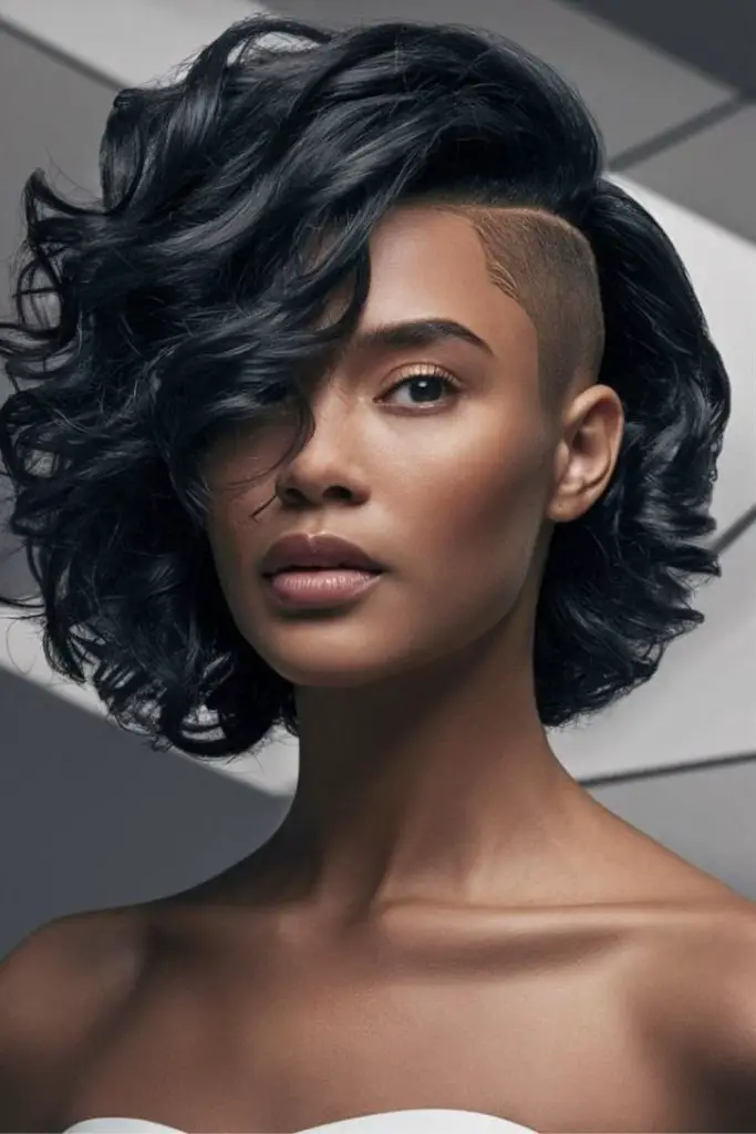 Layered undercut adds depth to shape.