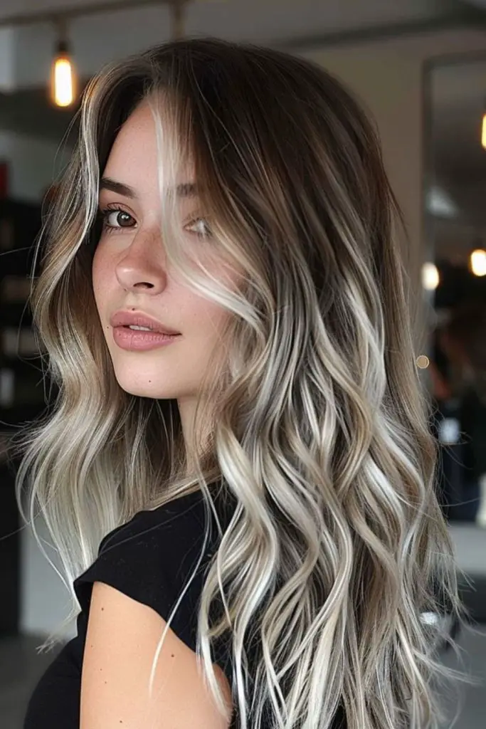 "Platinum to silver fade with dimension."
