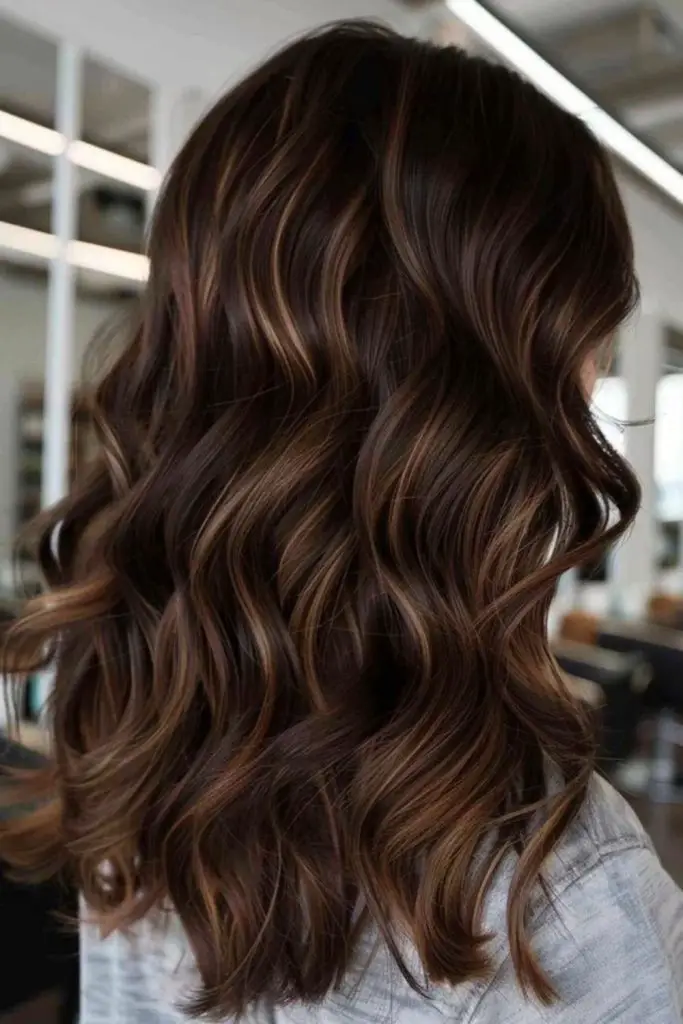 Warm chocolate hues with golden highlights.