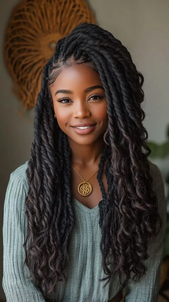 "Twists with added waves for textured depth."