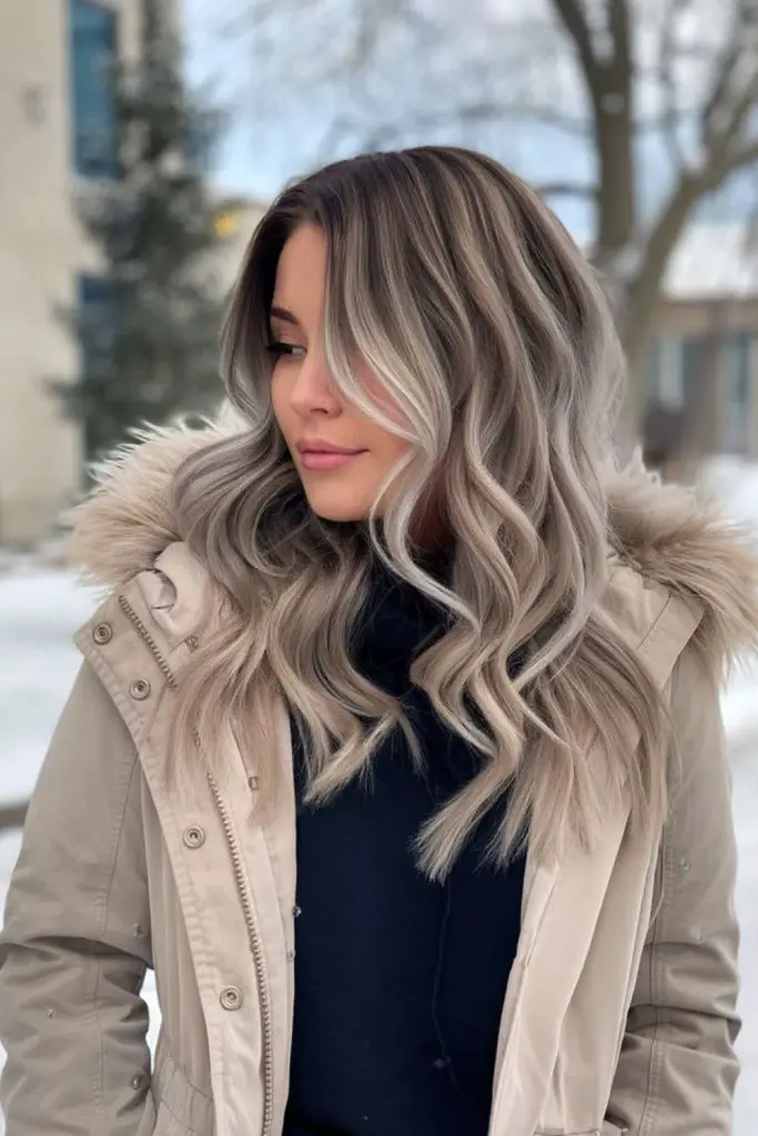 Subtle highlights blending into frosty ends.