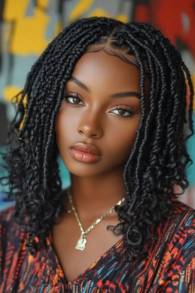 "Bold twist-out with vibrant, natural texture."
