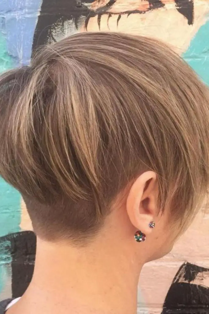 Creative asymmetrical pixie with bold angles.