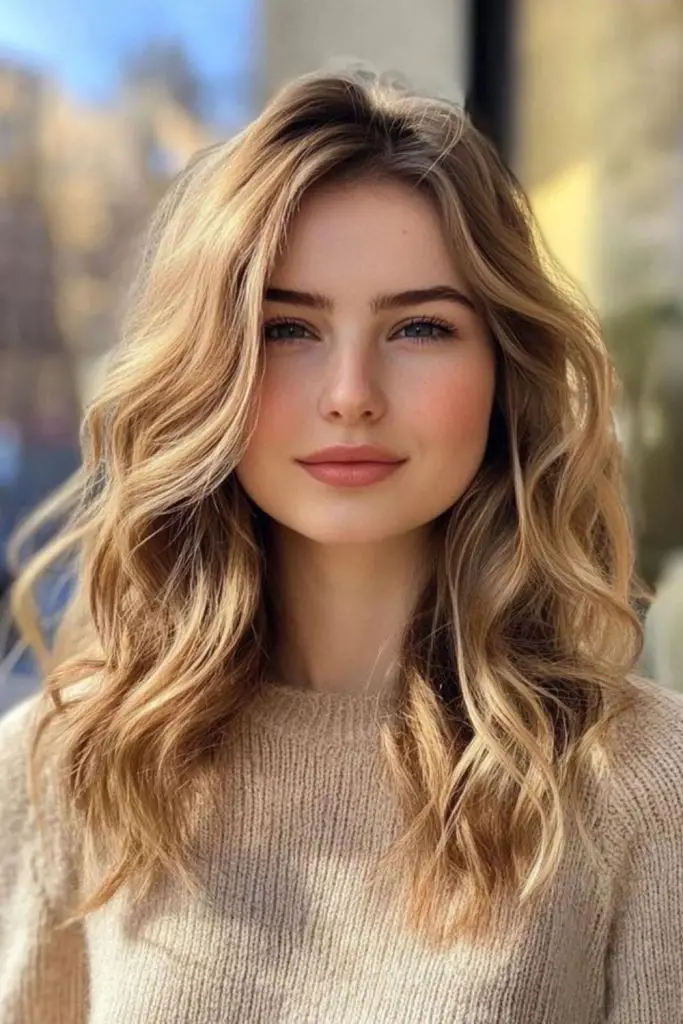 Flowing, voluminous waves for romantic look.