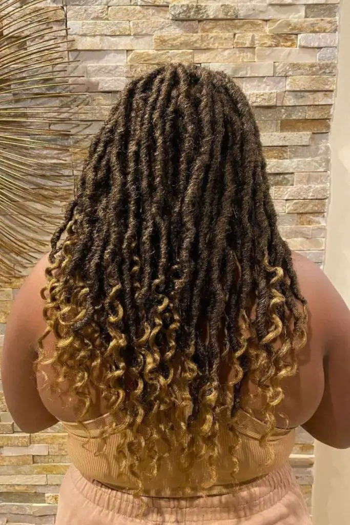 Warm chestnut curls with natural softness.