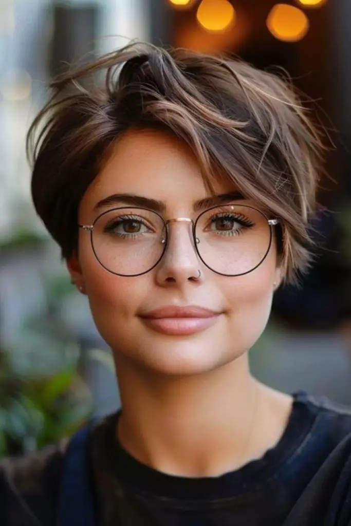 Textured pixie haircut for bold style.