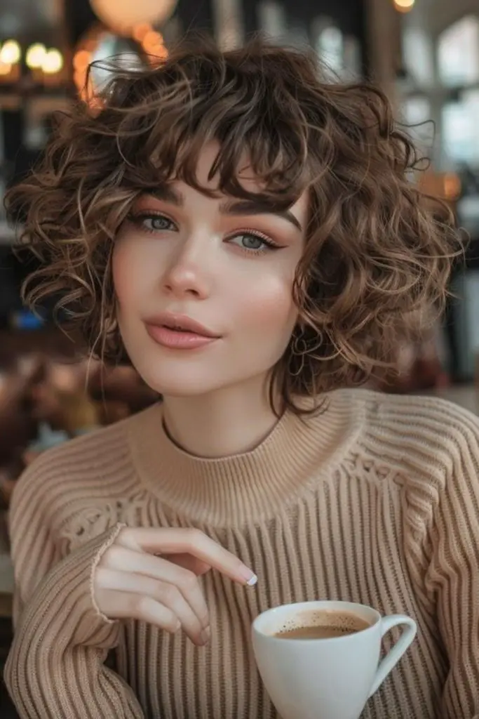 Textured fringe contrasts fitted collars.