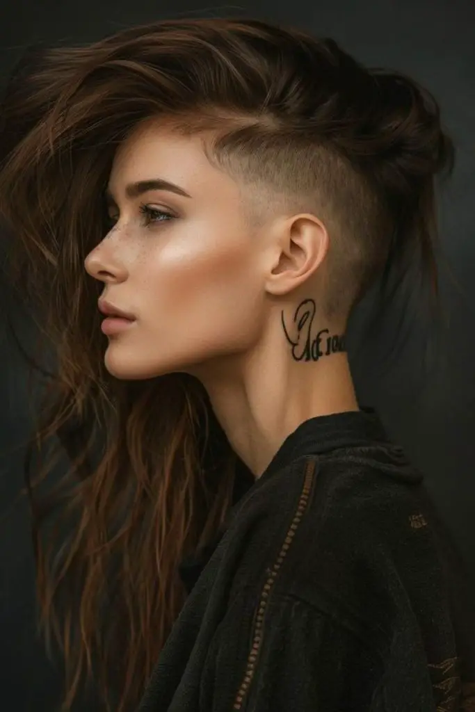 Faux hawk hairstyle with confidence.