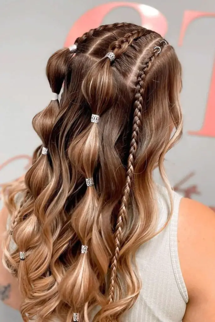 Twisted half-up style with versatility.