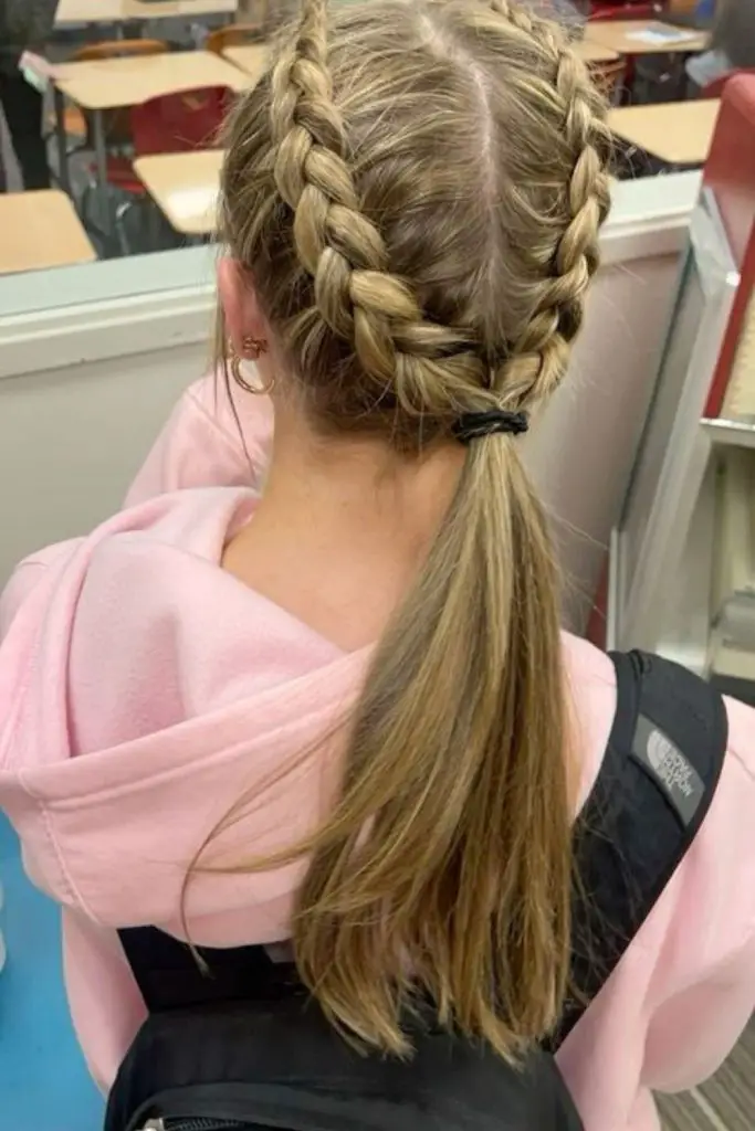 Low ponytail for timeless simplicity.