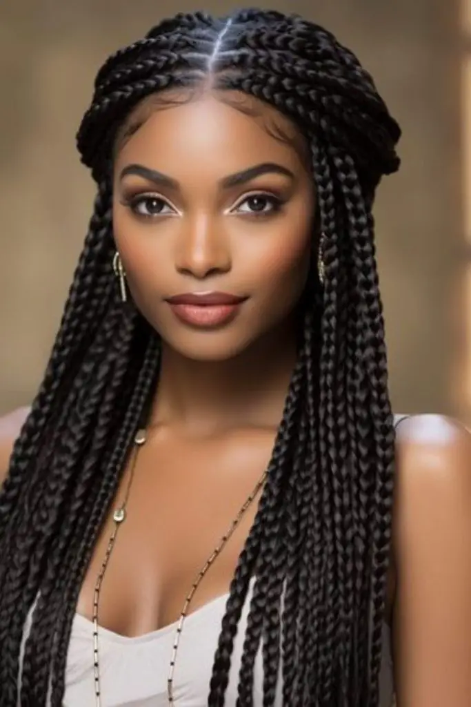 Tiny, intricate braids with versatile styling.