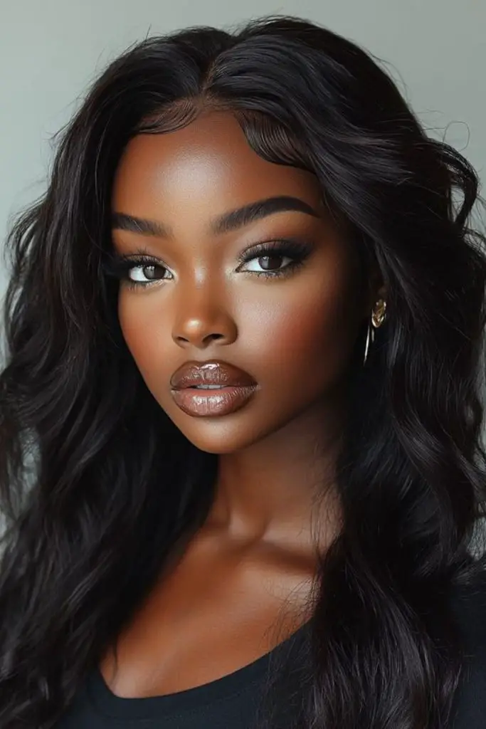 "Deep waves creating voluminous, textured hair."