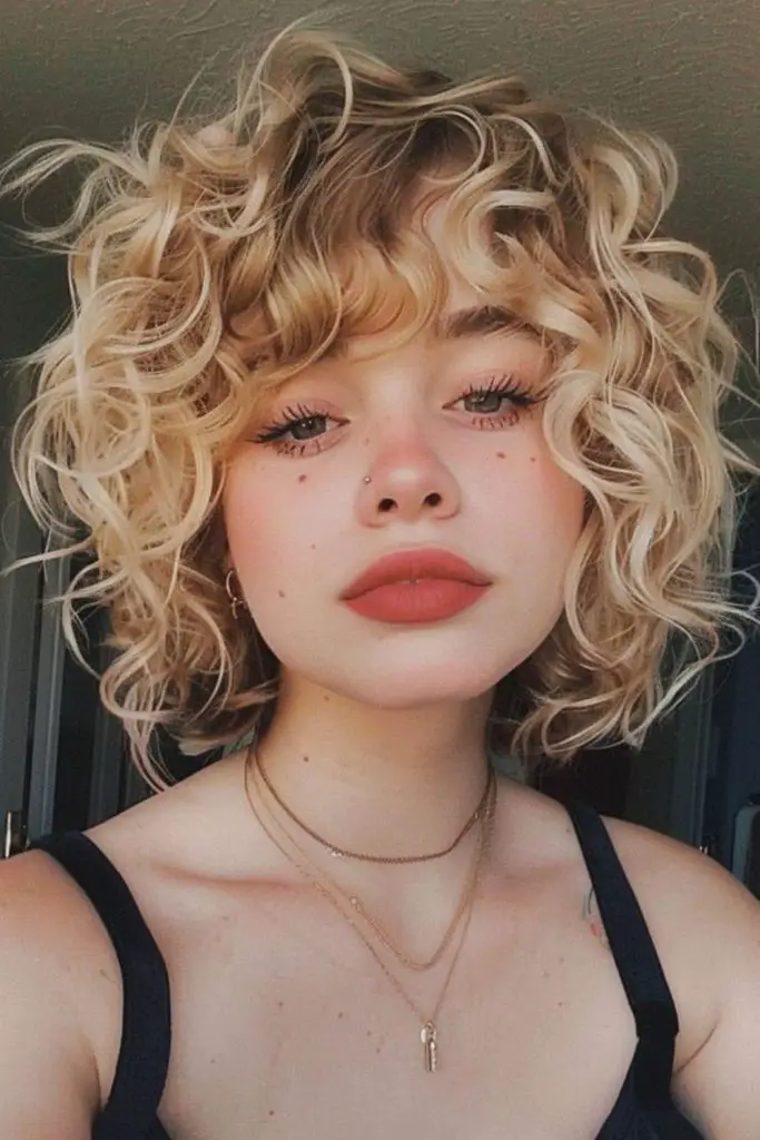 Glossy vintage curls enhancing elegance.